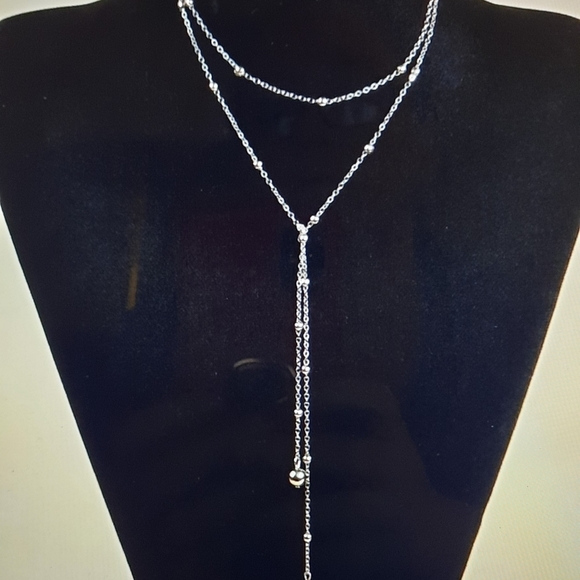 NWT- Layered Y Lariat Necklace - Picture 1 of 3